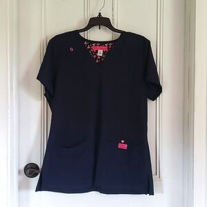 Betsey Johnson navy blue scrubs